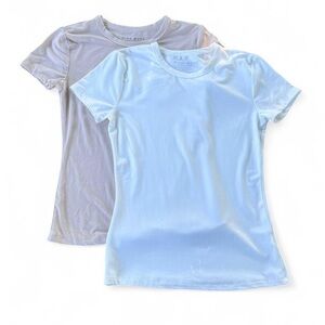Pink Rose White & Gray Short Sleeve Tees Women’s Small | Casual Everyday Basics